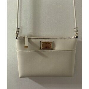 Calvin Klein Ivory/ Cream Crossbody Small Faux Leather Bag Pebble Finish